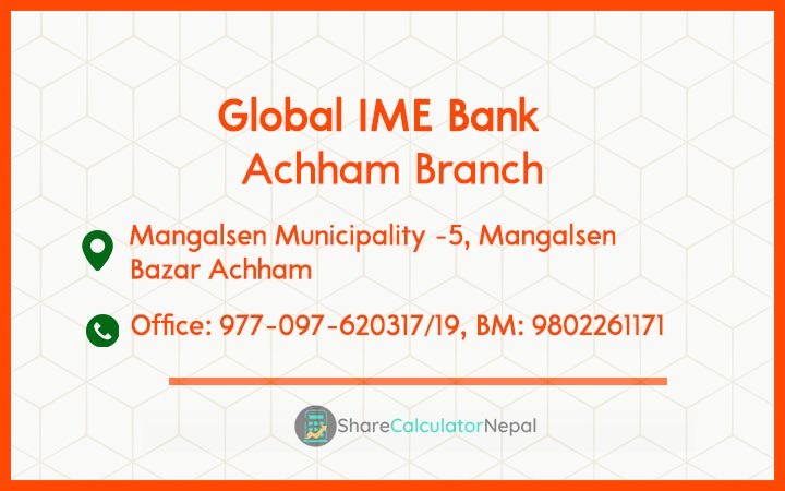 Global IME Bank (GBIME) - Achham Branch