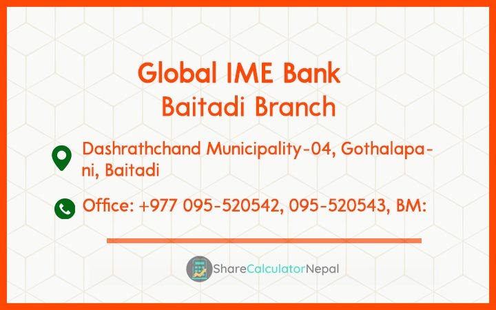 Global IME Bank (GBIME) - Baitadi Branch