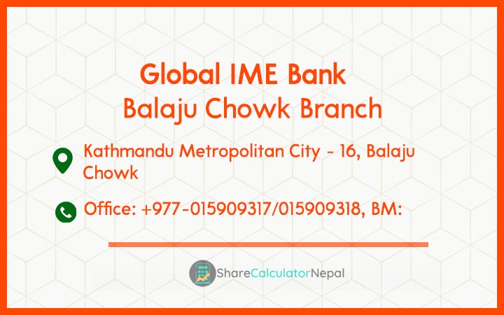 Global IME Bank (GBIME) - Balaju Chowk Branch