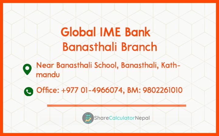 Global IME Bank (GBIME) - Banasthali Branch