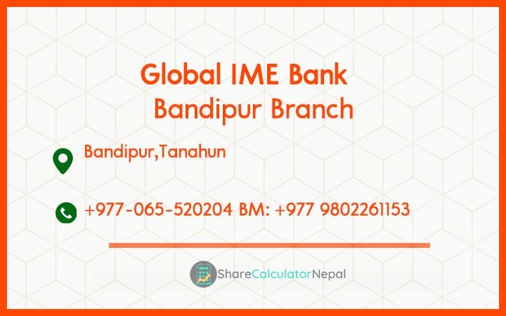 Global IME Bank (GBIME) - Bandipur Branch