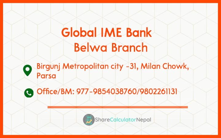 Global IME Bank (GBIME) - Belwa Branch