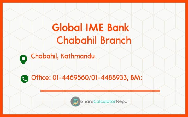 Global IME Bank (GBIME) - Chabahil Branch