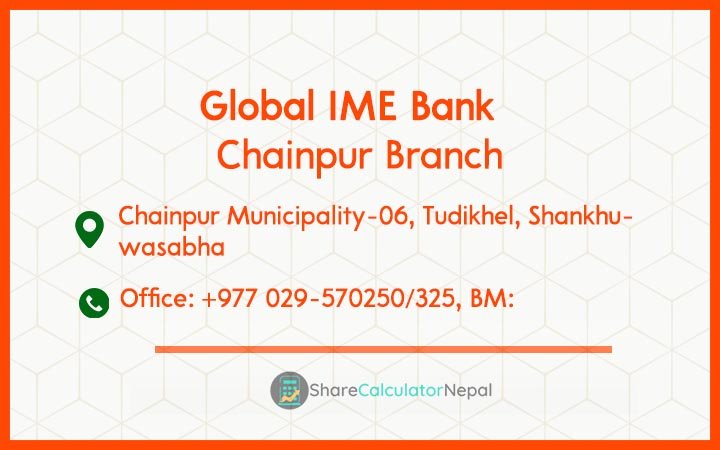 Global IME Bank (GBIME) - Chainpur Branch