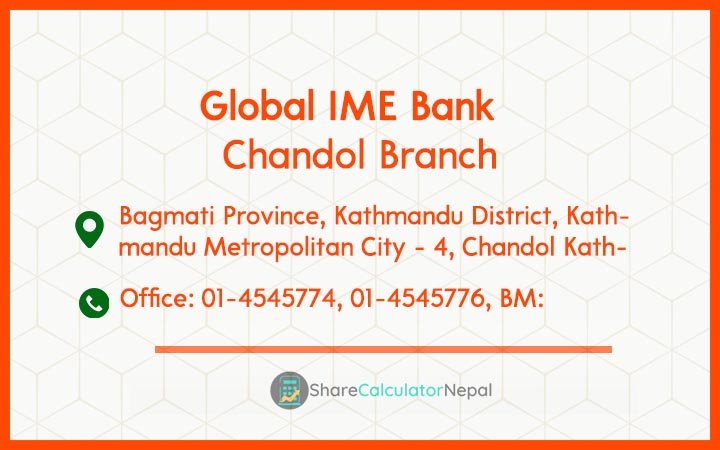 Global IME Bank (GBIME) - Chandol Branch
