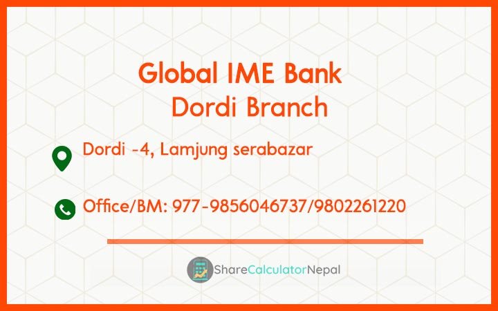 Global IME Bank (GBIME) - Dordi Branch