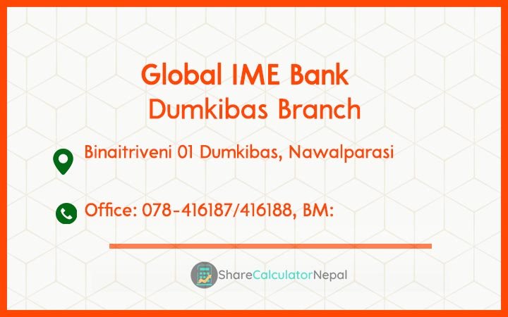 Global IME Bank (GBIME) - Dumkibas Branch