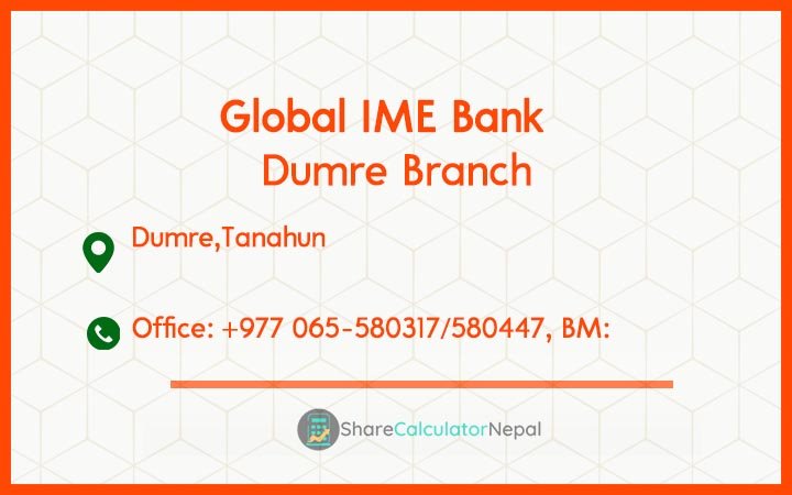 Global IME Bank (GBIME) - Dumre Branch