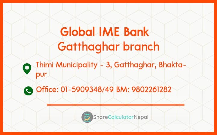 Global IME Bank (GBIME) - Gatthaghar branch