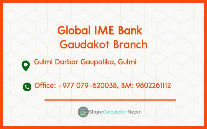 Global IME Bank (GBIME) - Gaudakot Branch