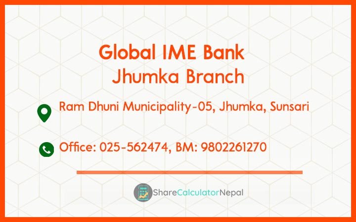 Global IME Bank (GBIME) - Jhumka Branch