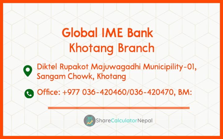 Global IME Bank (GBIME) - Khotang Branch