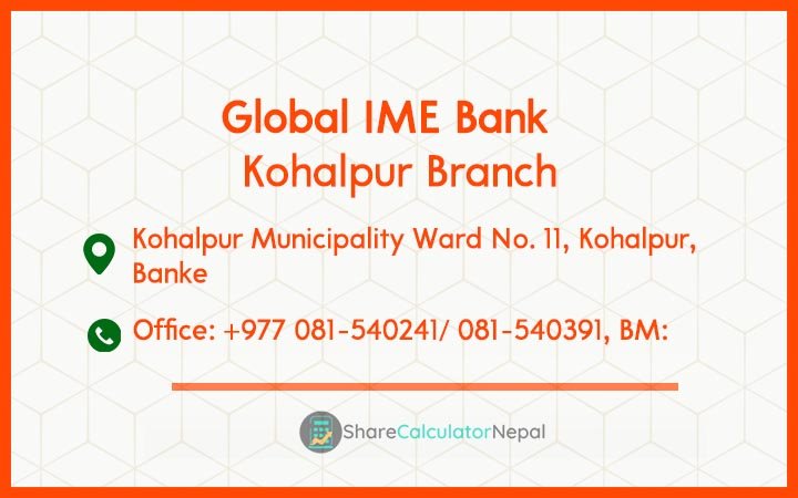 Global IME Bank (GBIME) - Kohalpur Branch