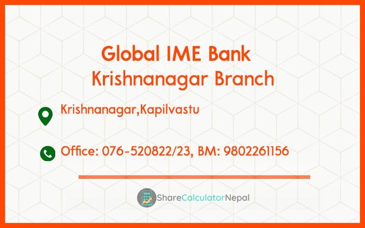 Global IME Bank (GBIME) - Krishnanagar Branch