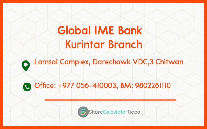 Global IME Bank (GBIME) - Kurintar Branch