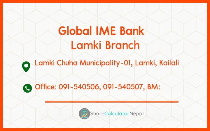 Global IME Bank (GBIME) - Lamki Branch