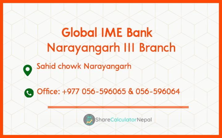 Global IME Bank (GBIME) - Narayangarh III Branch