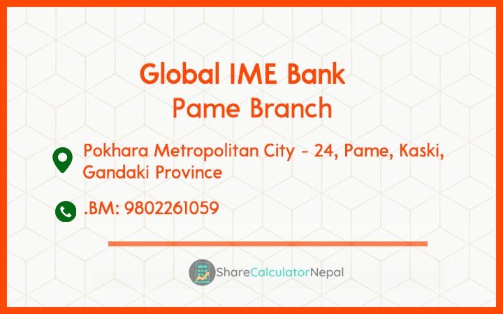 Global IME Bank (GBIME) - Pame Branch