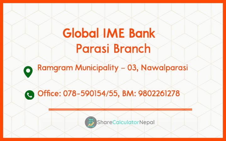 Global IME Bank (GBIME) - Parasi Branch