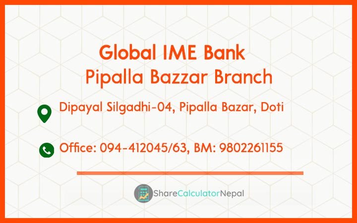 Global IME Bank (GBIME) - Pipalla Bazzar Branch