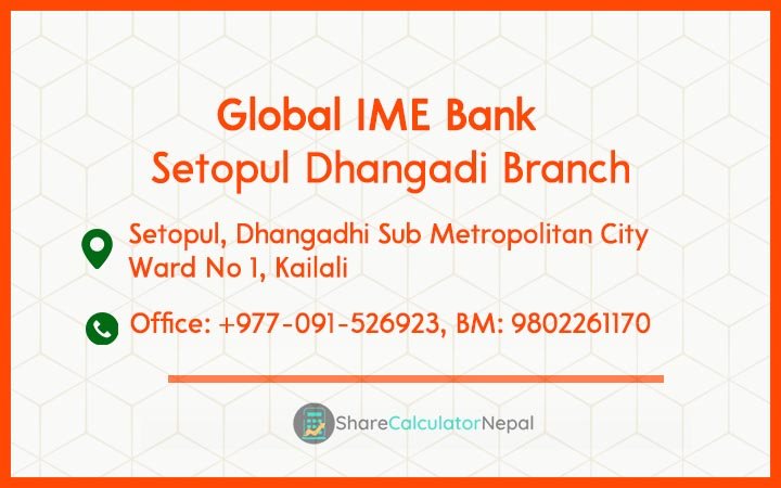 Global IME Bank (GBIME) - Setopul Dhangadi Branch