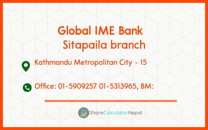 Global IME Bank (GBIME) - Sitapaila branch