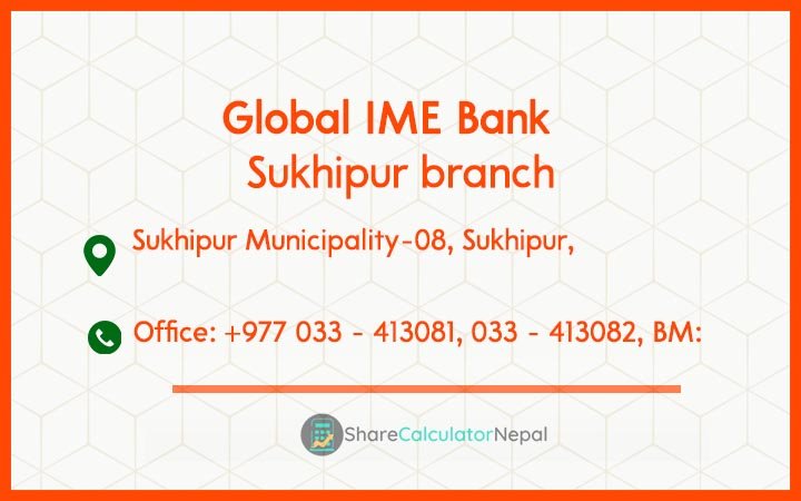 Global IME Bank (GBIME) - Sukhipur branch