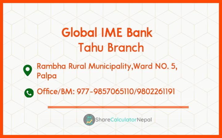 Global IME Bank (GBIME) - Tahu Branch