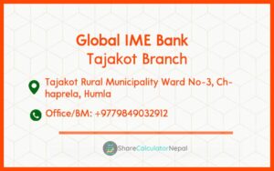 Global IME Bank (GBIME) - Tajakot Branch