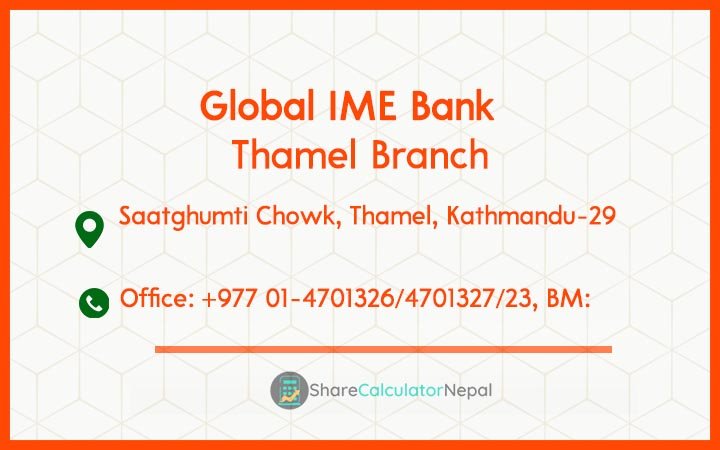 Global IME Bank (GBIME) - Thamel Branch