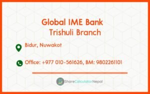 Global IME Bank (GBIME) - Trishuli Branch