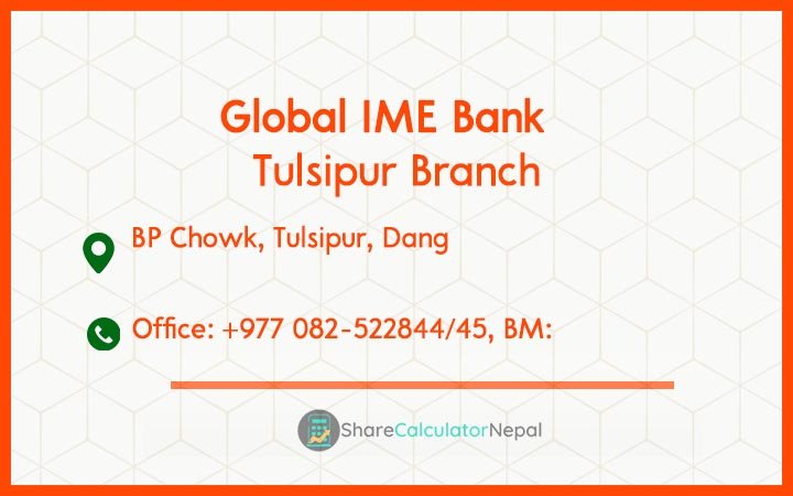 Global IME Bank (GBIME) - Tulsipur Branch