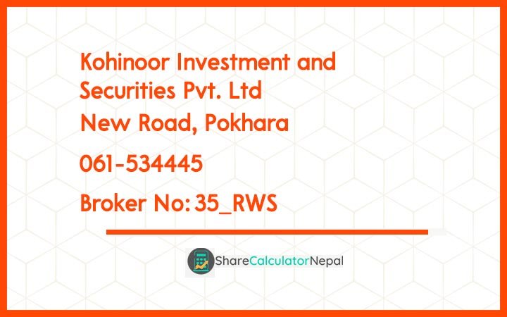 Kohinoor Investment and Securities Pvt. Ltd