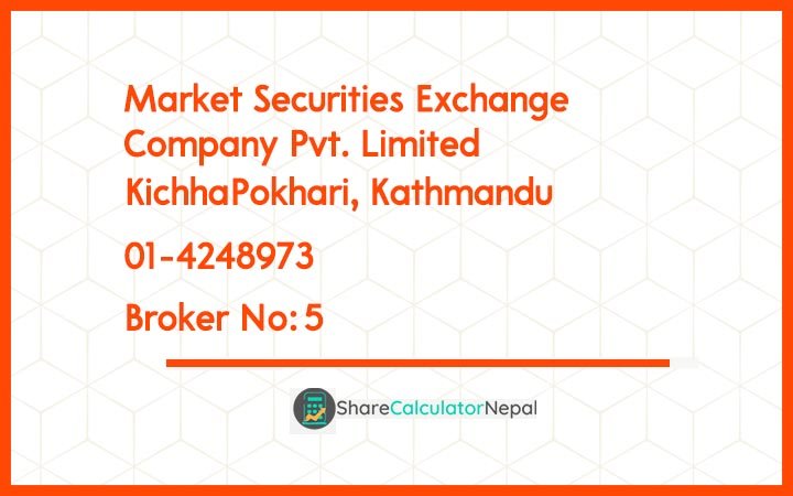 Market Securities Exchange Company Pvt. Limited
