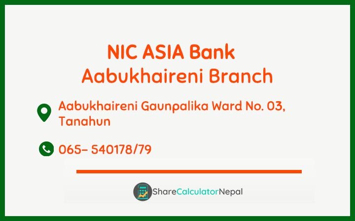 NIC Asia Bank Limited (NICA) - Aabukhaireni Branch