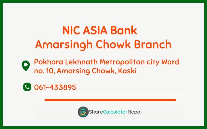 NIC Asia Bank Limited (NICA) - Amarsingh Chowk Branch