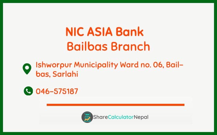 NIC ASIA Bank Limited (NICA) - Bailbas Branch