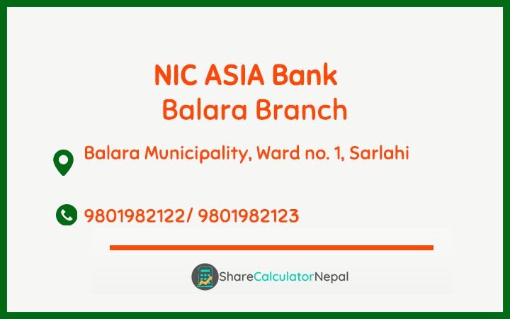 NIC Asia Bank Limited (NICA) - Balara Branch