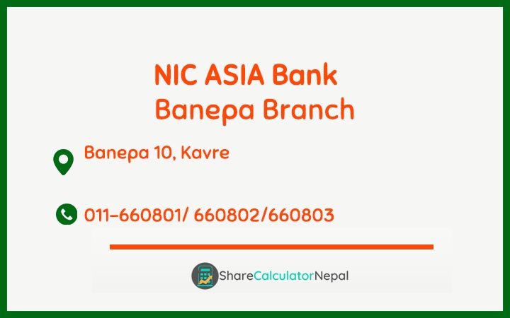 NIC Asia Bank Limited (NICA) - Banepa  Branch