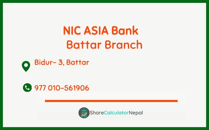 NIC Asia Bank Limited (NICA) - Battar  Branch