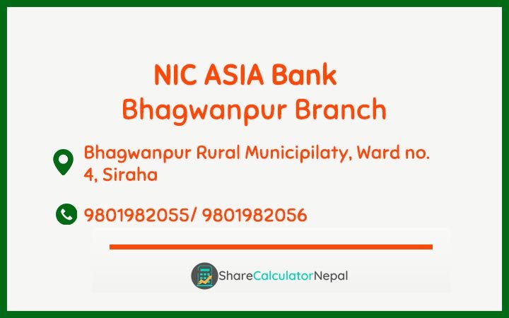 NIC Asia Bank Limited (NICA) - Bhagwanpur  Branch