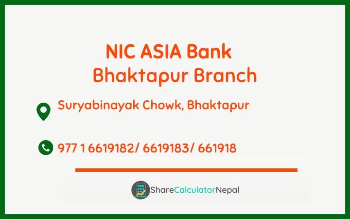 NIC Asia Bank Limited (NICA) - Bhaktapur  Branch