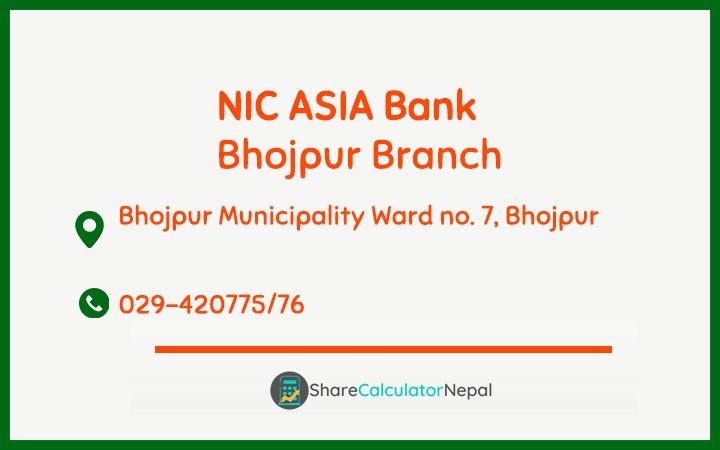 NIC Asia Bank Limited (NICA) - Bhojpur  Branch