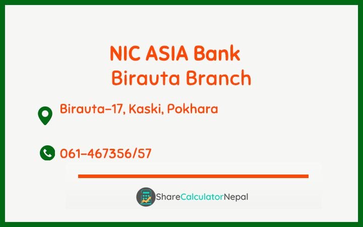 NIC Asia Bank Limited (NICA) - Birauta  Branch