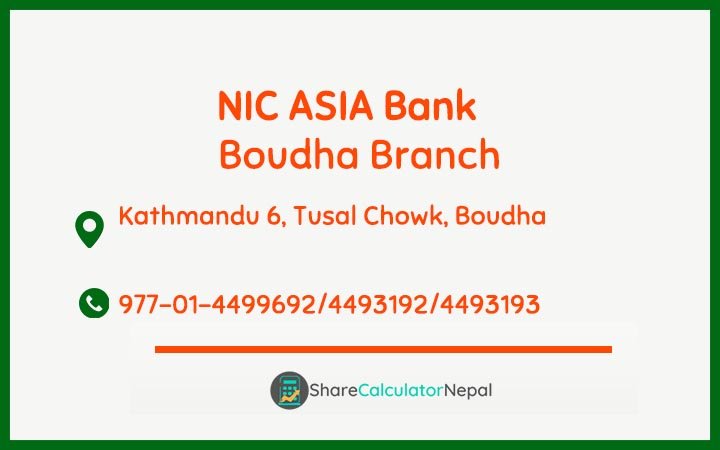 NIC Asia Bank Limited (NICA) - Boudha  Branch