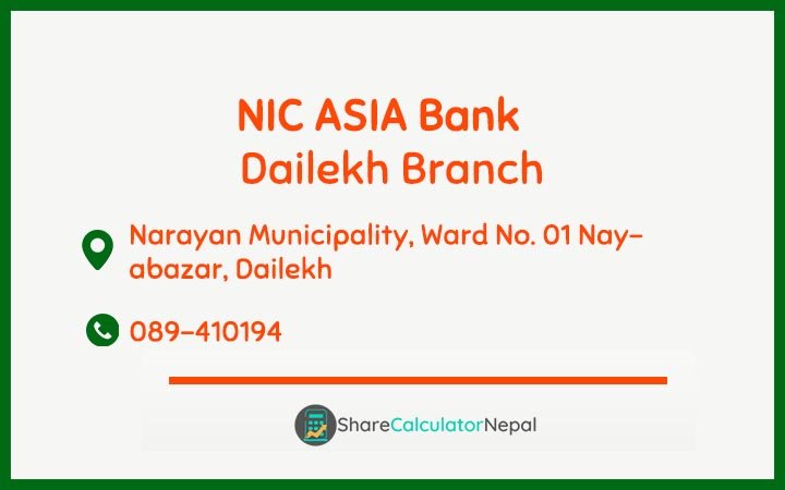 NIC Asia Bank Limited (NICA) - Dailekh  Branch