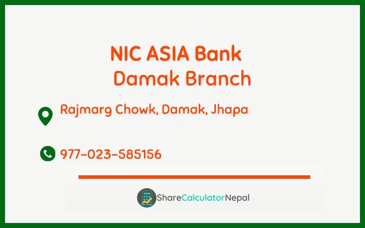 NIC Asia Bank Limited (NICA) - Damak  Branch