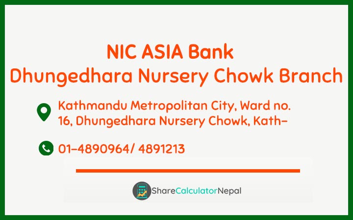 NIC Asia Bank Limited (NICA) - Dhungedhara Nursery Chowk  Branch