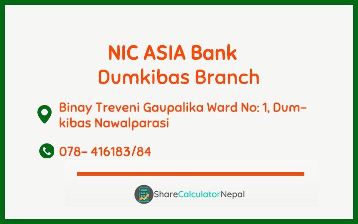 NIC Asia Bank Limited (NICA) - Dumkibas  Branch