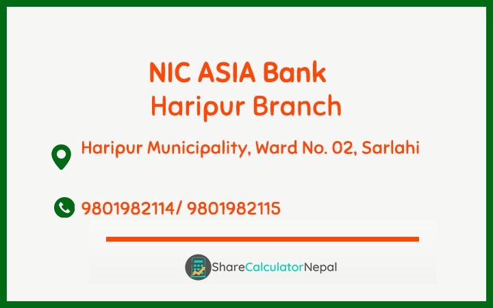 NIC Asia Bank Limited (NICA) - Haripur  Branch